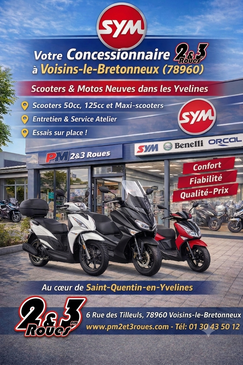 PM 2&3 Roues : votre concessionnaire SYM à Voisins-le-Bretonneux (78960)