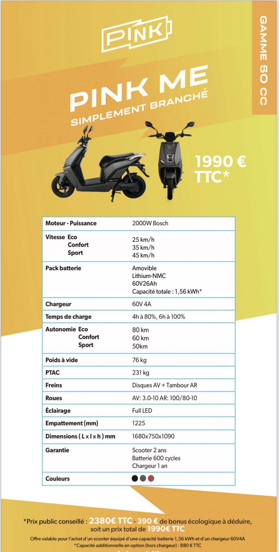 PINK MY 100% électrique